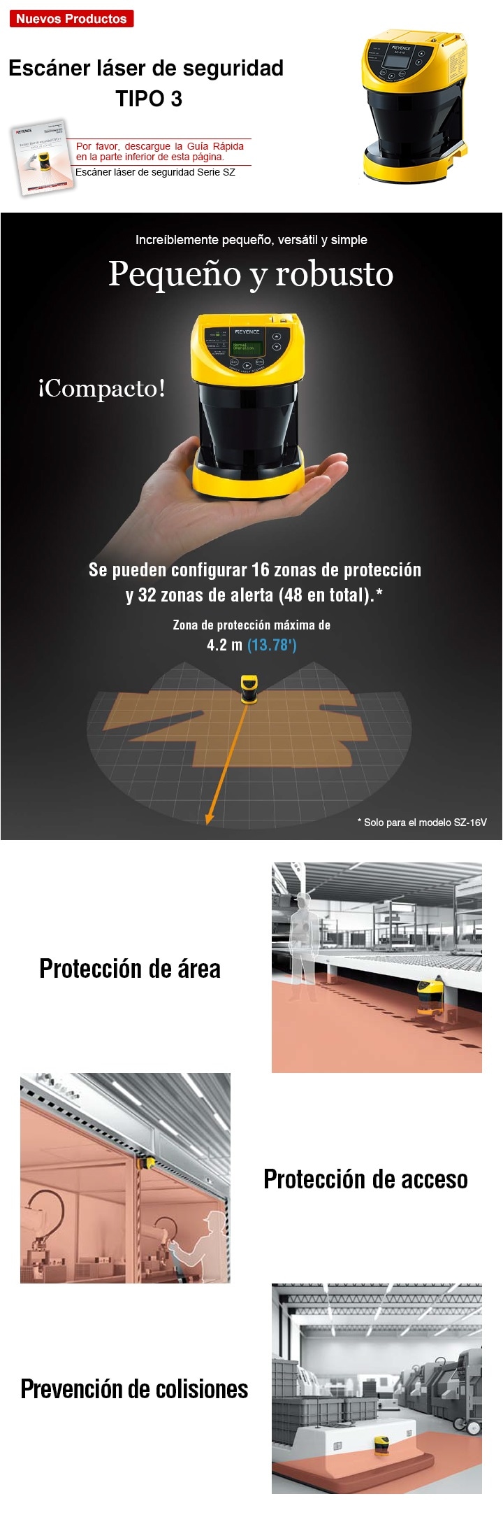 Escáner láser de seguridad Serie SZ (Español)