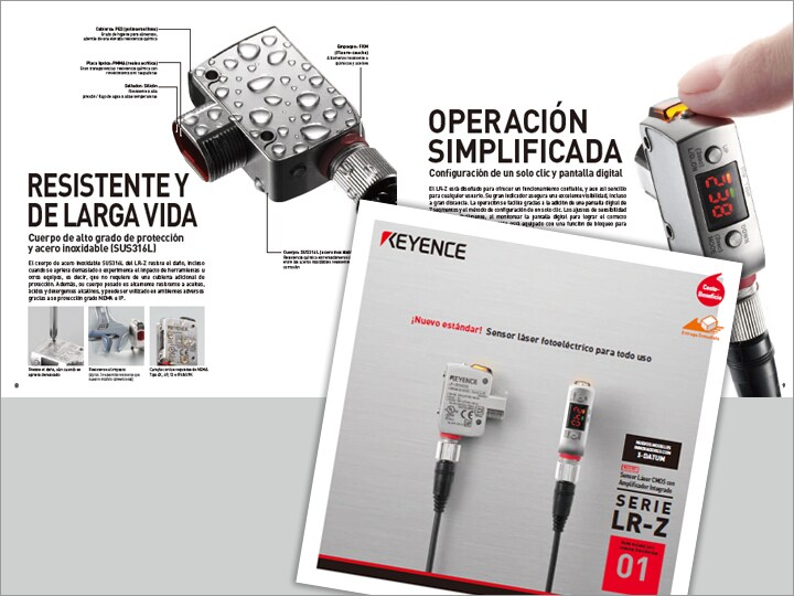 Serie LR-Z Sensor láser CMOS con amplificador integrado Catalogo (Español)