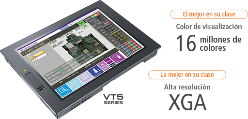 VT5 SERIES [El mejor en su clase] Color de visualización 16 miliones de colores [La mejor en su clase] Alta resolución XGA