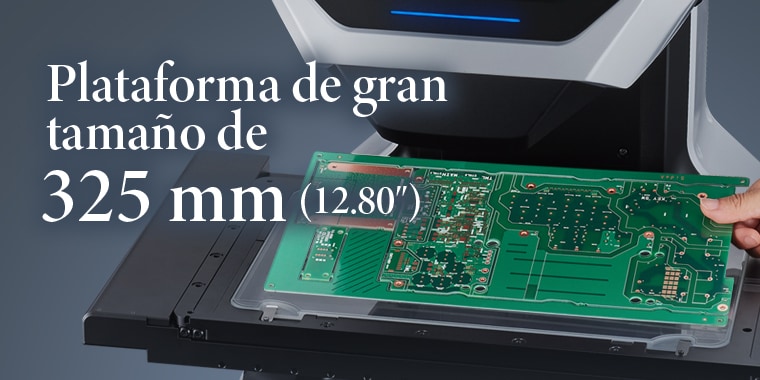 Plataforma de gran tamaño de 325 mm (12.80″)