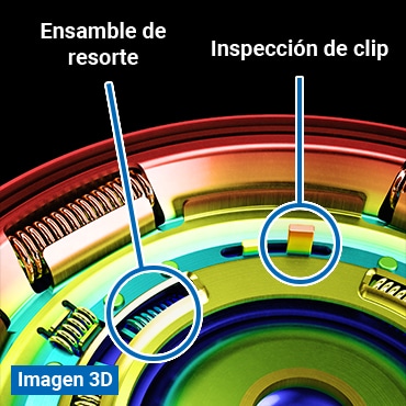 [Imagen 3D] Ensamble de resorte / Inspección de clip