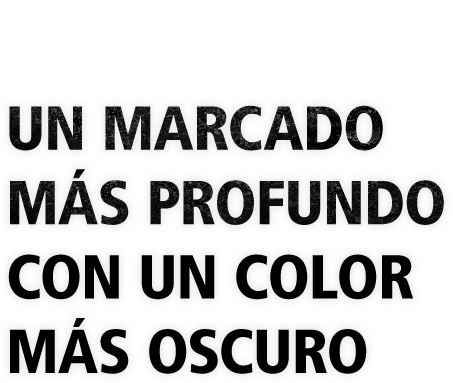 El poder excepcional de un láser de fibra permite un marcado más profundo con un color más oscuro.