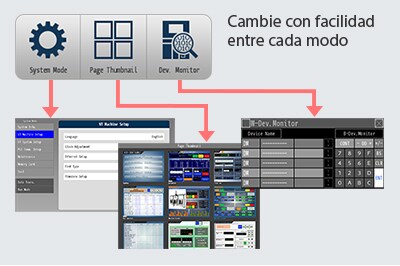 Cambie con facilidad entre cada modo