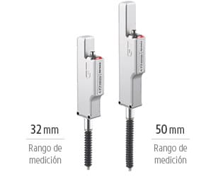 32mm Rango de medición / 50mm Rango de medición