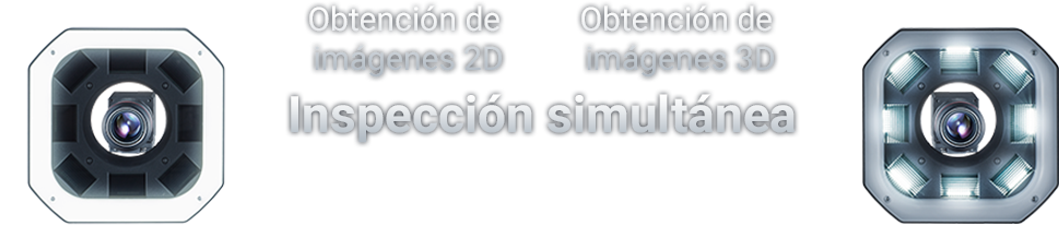 Inspección simultánea de 2D y 3D