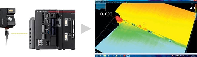 Procese hasta 16000 piezas de datos de forma seccional con un sistema de procesamiento de imágenes para generar una imagen de forma 3D.