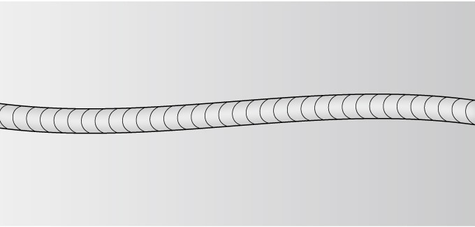 Cordón serpenteante (cordón doblado/mal alineado)
