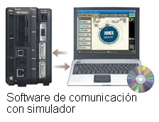Software de comunicación CV-5000 con función de simulador