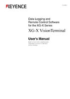 XG-X VisionTerminal Remote Control Software for XG-X Series User's Manual