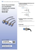 Serie ED Sensor de proximidad con amplificador integrado para metales no ferrosos Catálogo