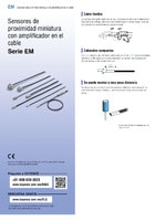 Serie EM Sensores de prox­imidad miniatura con amplifi­cador en el cable Catálogo