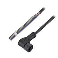 OP-88900 - Cable trenzado resistente a productos químicos M12 en forma de L 2 m PVC resistente a productos químicos