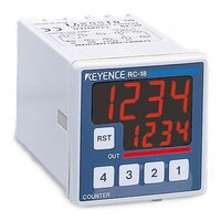 RC-18 - LED de 7 segmentos de 4 dígitos 48 mm □, preajuste de una etapa, fuente de alimentación de CA