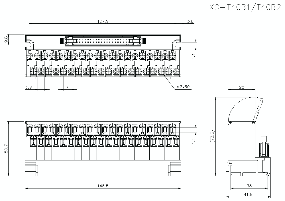 XC-T40B1/B2 Dimension